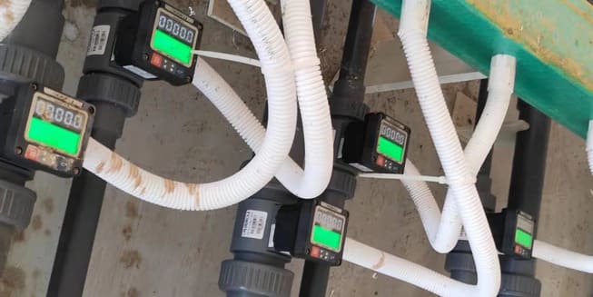 The application scenario of LORRIC paddle wheel flow meters within the central chemical dosing and dispensing system at Hingsen Semiconductor