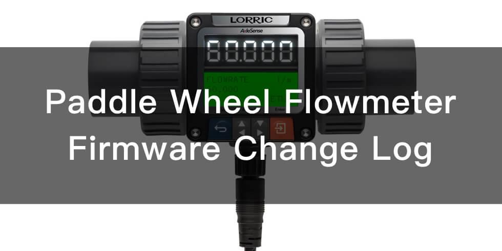 FP-AS510 Paddle wheel flowmeter firmware change log