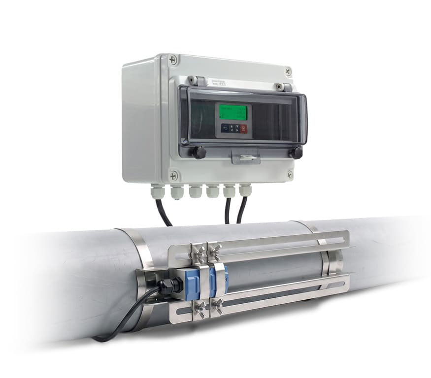 Caudalímetro Ultrasónico Tipo Abrazadera (<em>Clamp-On</em>)